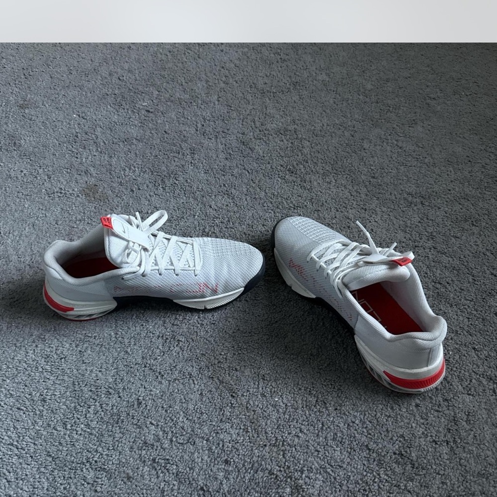 Nike White and Red Athletic Shoes